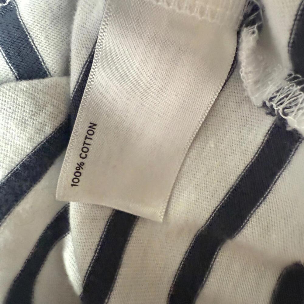 Duluth Trading Co. Women's M Stripe Henley Short Sleeve Tee Classic Cotton - Picture 6 of 8